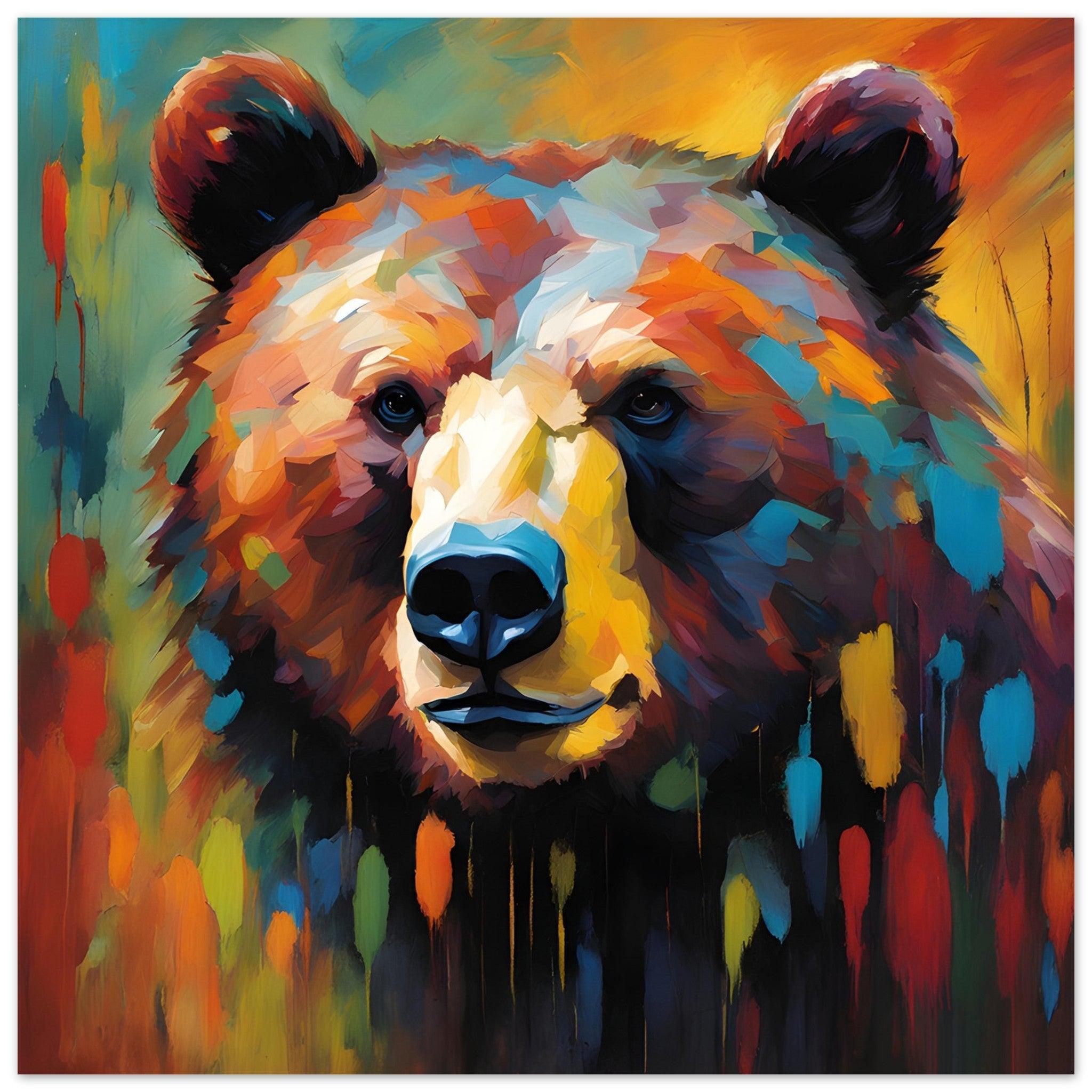 Colourful Woodland Bear From Reflectapix - abstract wall art, funny home decor, large abstract wall art, abstract art prints, abstract artwork, wall murals, wall prints, room decor, artwork prints, wall artwork, art to print, art on wall