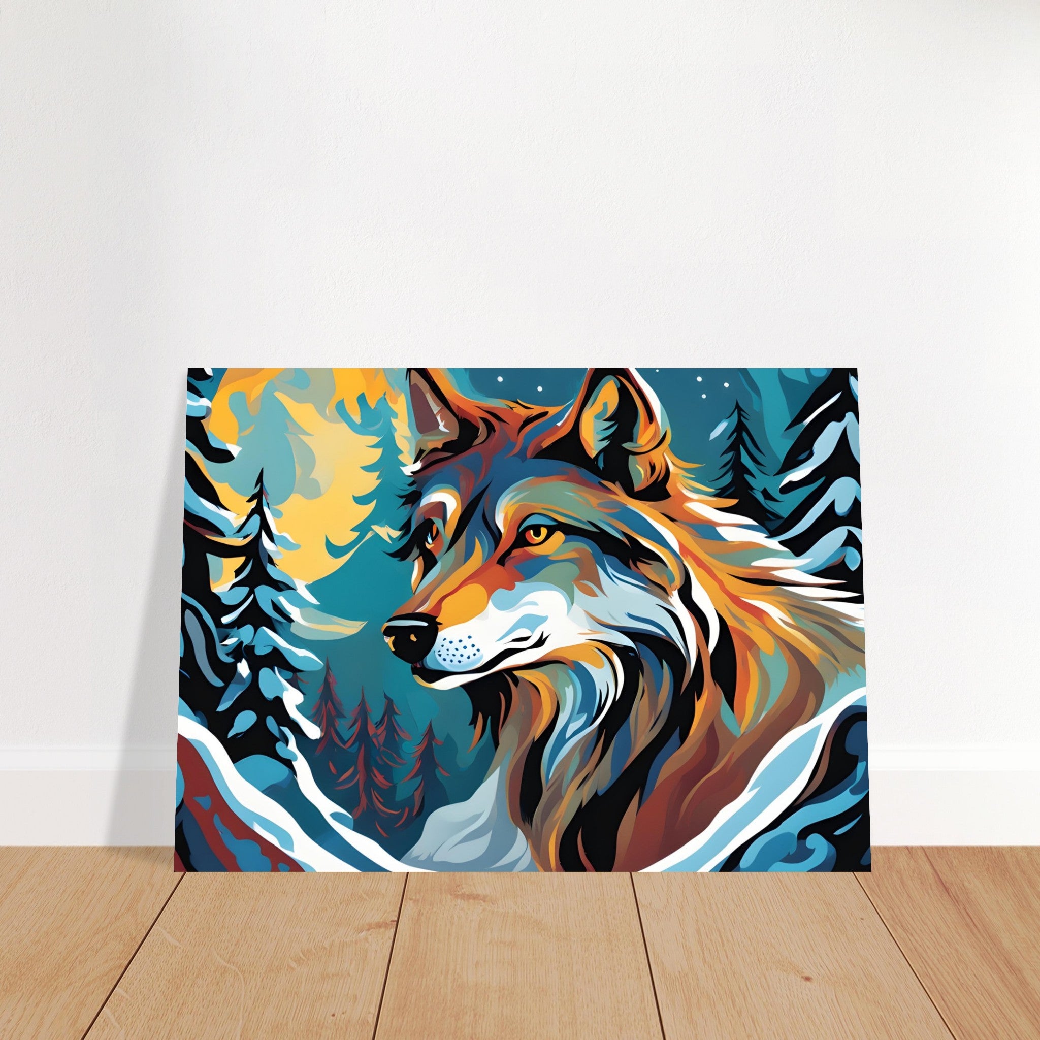 Wolf Midwinter Solstice by Reflectapix - Home Decoration, Wall Art, Kitchen Art, Artwork Print, Poster Print