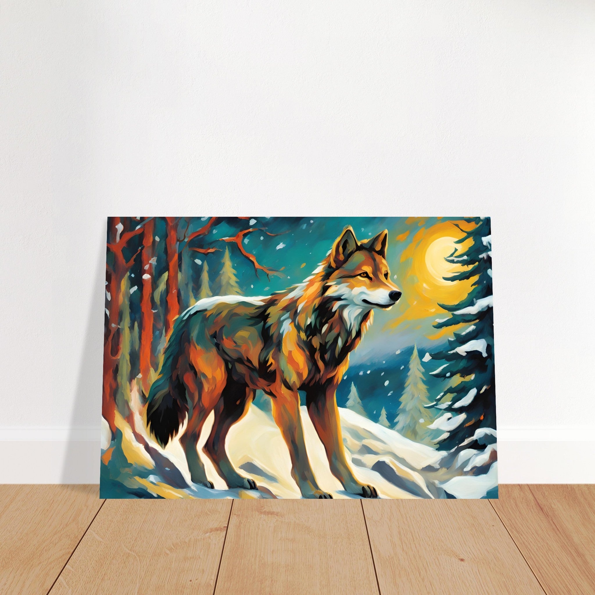 Midwinter Solstice Yule Wolf by Reflectapix - Home Decoration, Wall Art, Kitchen Art, Artwork Print, Poster Print