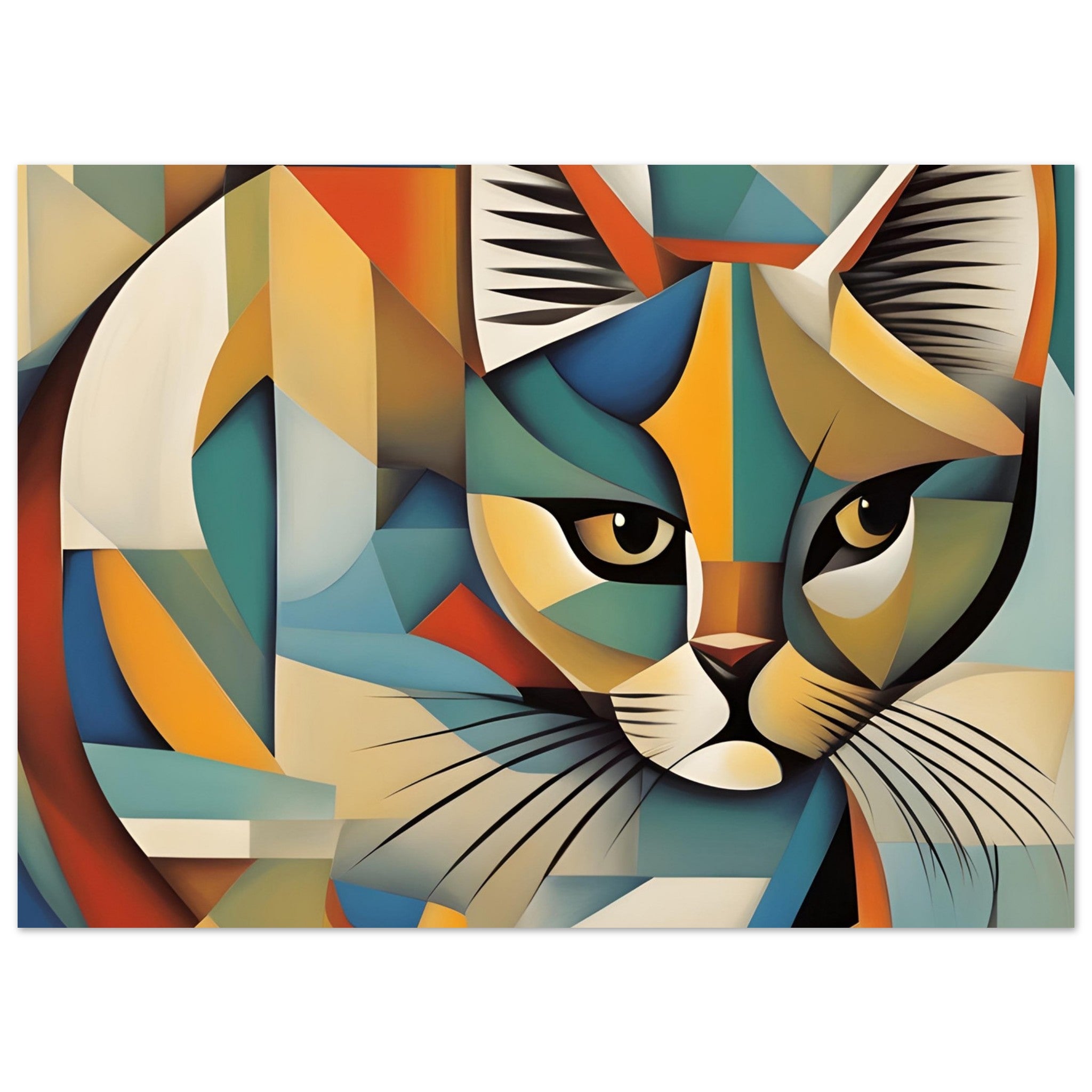 Cat Art - Collectable Wall Art, Cubist Home Decor, Reflectapix Collectable, Centrepiece Wall Art, Cubist Home Decor, Kitchen Art, Unique Collectable, Show Stopper Gift