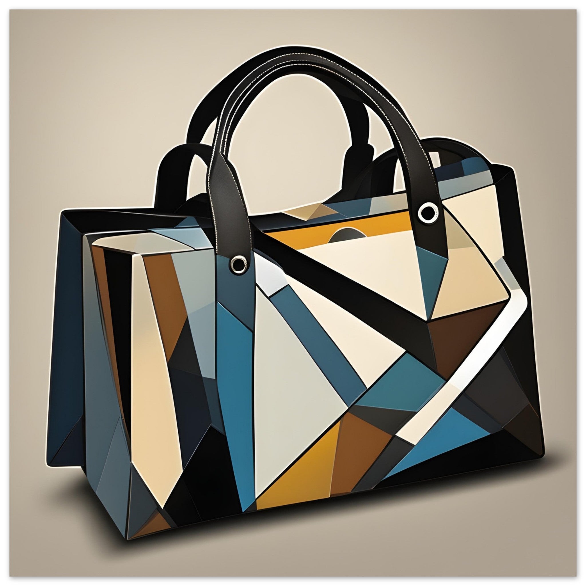 Beautiful Handbag - Cubist Wall Art, Unique Home Decor, Reflectapix, Picasso Style, Collectable Show Stopper, Kitchen Art, Centrepiece Gift